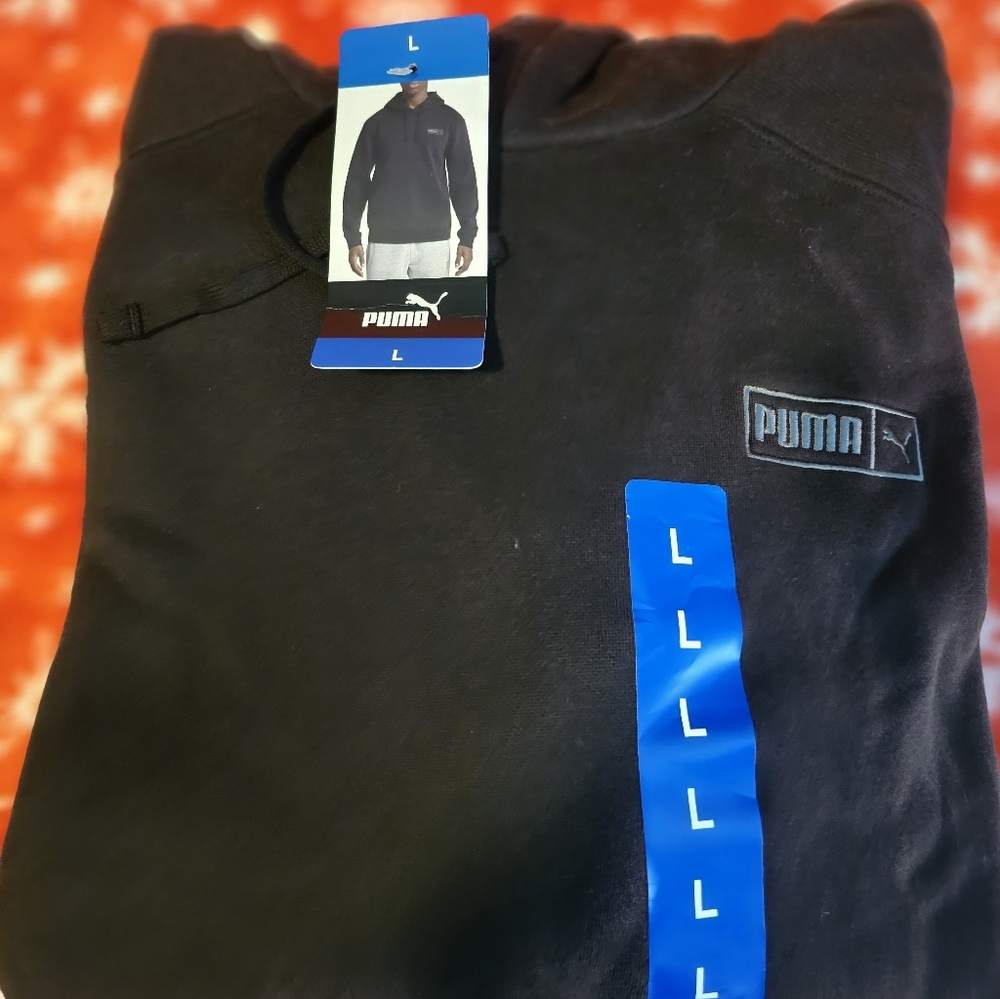 Puma Classic Black Hooded Sweatshirt